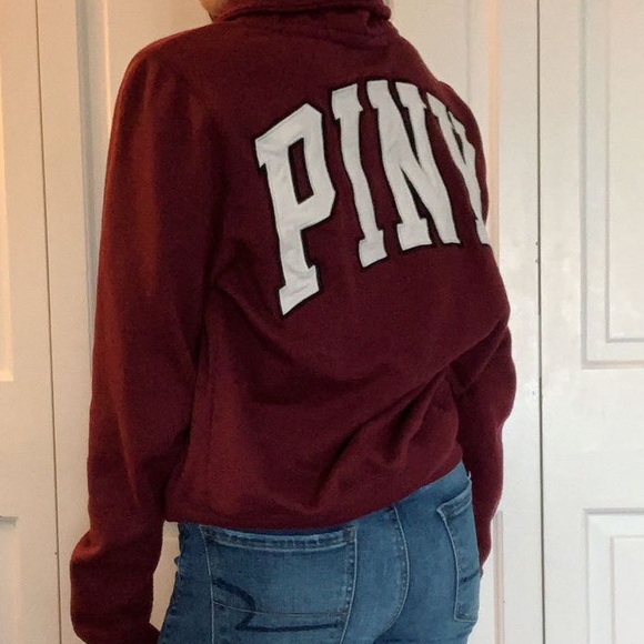 Maroon PINK Quarter Zip - Picture 3 of 5